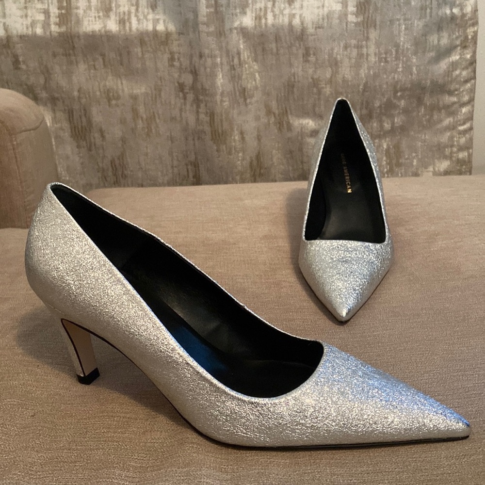 Textured Metallic Heels (Good American)